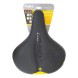 Седло Velo SD-VL-8127E-0-BKY, 270x222 мм, гелевое, эластомерное, желтая полоса, комфорт, блистер
