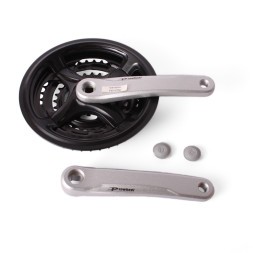 Система шатунов велосипедная Prowheel TY-CN99 Sand Silver, 48х38х28T, 170 мм, ромб, 9/16&amp;quot;, алюминий, черный/серый