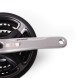 Система шатунов велосипедная Prowheel TY-CN99 Sand Silver, 48х38х28T, 170 мм, ромб, 9/16&amp;quot;, алюминий, черный/серый