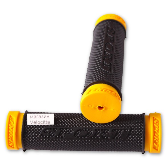 Грипсы велосипедные &amp;quot;Sport&amp;quot; TC-G100, резина, 120 мм, желтый