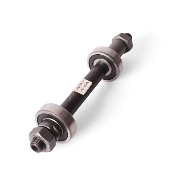 Ось велосипедная Shunfeng, задняя, 3/8&amp;quot;x145 мм, сталь, под эксцентрик, с промподшипником (6200)