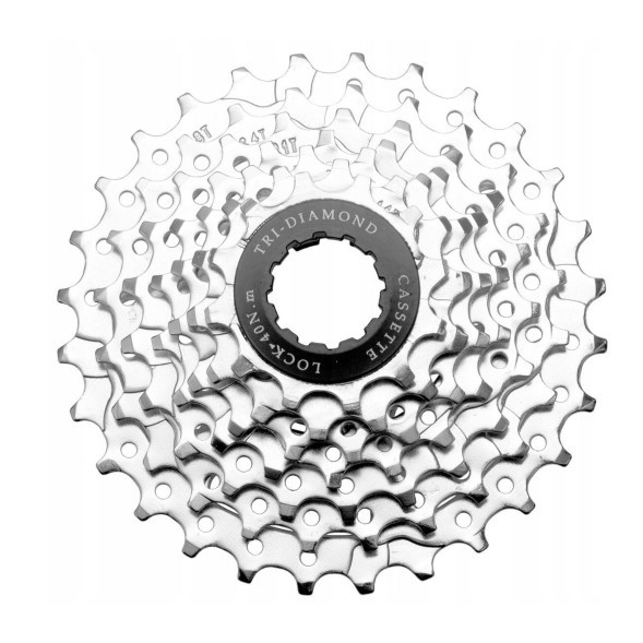 Кассета велосипедная Tri-Diamond CS-TD07, 7 передач, 12-28T, Chrome-Plated, серебро