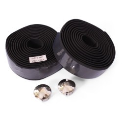 Обмотка для велоруля Graffiti, 30х2000 мм, полиуретан, эластичная, с торцевыми заглушками, черный