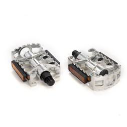 Велопедали PD-835-9x16-SL, MTB, алюминиевые, 102x80 мм, резьба 9/16&amp;quot;, серебристые