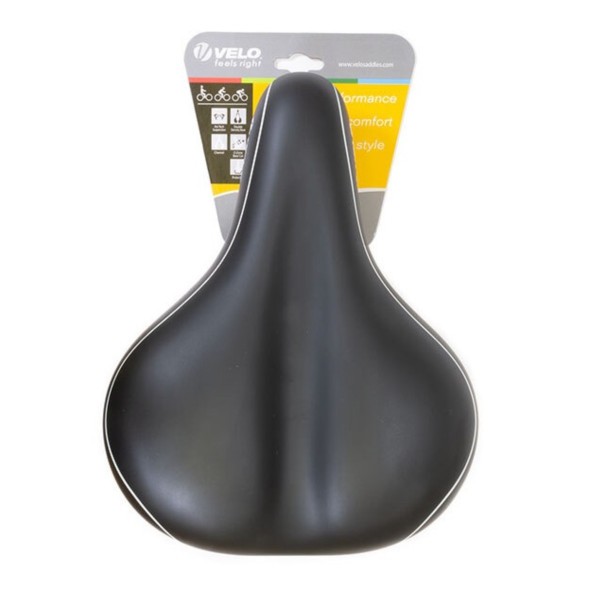 Велоседло Velo SD-VL-6104-0-BK, 275x211 мм, комфорт, вакуумное, эластомерное, черное