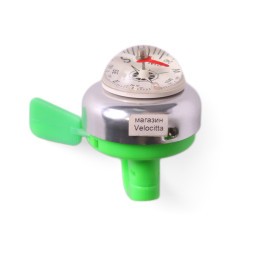 Звонок с компасом, AL/пл, большой, зеленый