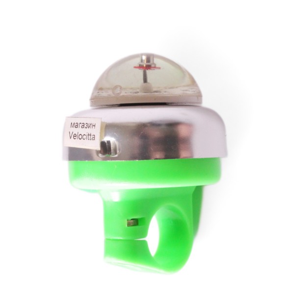 Звонок с компасом, AL/пл, большой, зеленый