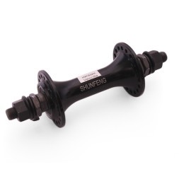 Втулка передняя Shunfeng SF-A230F black, ось 3/8"х100x140 мм, ALU, под V-brake, на гайках, 36 отверстий, с промподшипниками, б/уп.