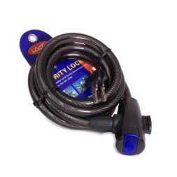 Замок велосипедный Lock ZX2123-12150BK трос стальной, с ключами, 12×1500 мм, в оболочке, блистер