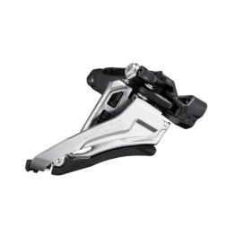 Переключатель Shimano SLX M7100, передний, 2x12 скоростей, верхняя тяга, размер-38T, средний хомут 34.9 мм, угол 66-69°, Black-Silver, без упаковки