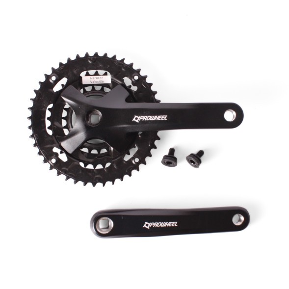 Система велосипедная Prowheel MPE-401-9S, 44х32х22T зубьев, шатун 175 мм, с болтами, ромб, 9/16&amp;quot;, Chainline: 50, черный