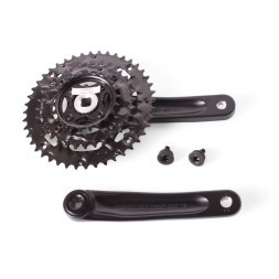 Система велосипедная Prowheel MPE-401-9S, 44х32х22T зубьев, шатун 175 мм, с болтами, ромб, 9/16", Chainline: 50, черный