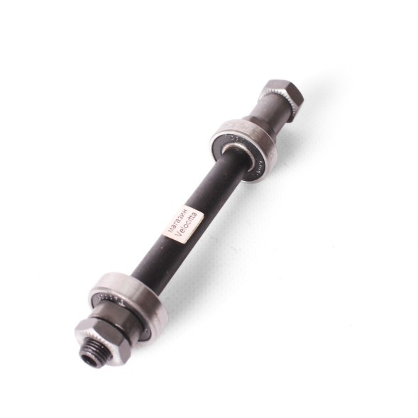 Ось задней втулки Shunfeng, 3/8&amp;quot;x145 мм, сталь, под эксцентрик с промподшипниками (6000) и гайками