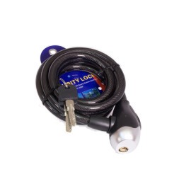 Велосипедный замок Lock ZX2120-12150BK, трос стальной, с ключами, 12×1500 мм, пластиковая оболочка, Black