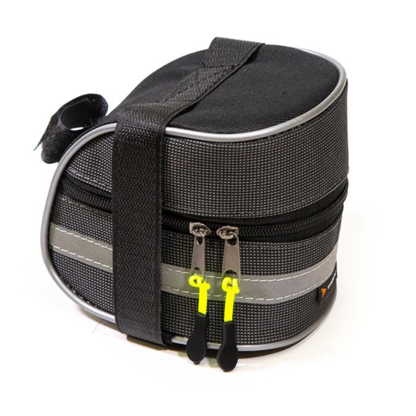 Велосумка Trix BG-TX-064-0-G, 13х11х10 см, под седло, средняя, влагозащитная, вставки светоотражающие, вс064.013.1.0, Grey