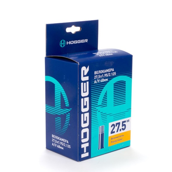 Велокамера Hogger TBHG 27.5&amp;quot;x 1.95/2.125 AV-48 мм, Presta Valve, Box