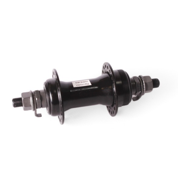 Велосипедная втулка, передняя, 140 мм, 36 отверстий, пром. подшипник, под накручивающийся тормоз, черный