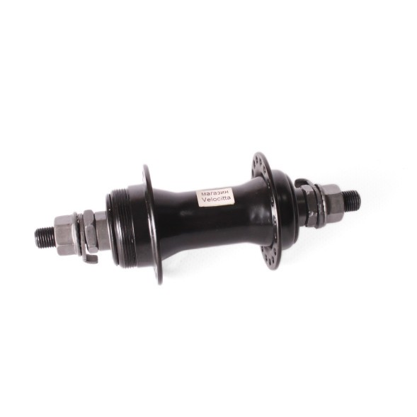 Велосипедная втулка, передняя, 140 мм, 36 отверстий, пром. подшипник, под накручивающийся тормоз, черный