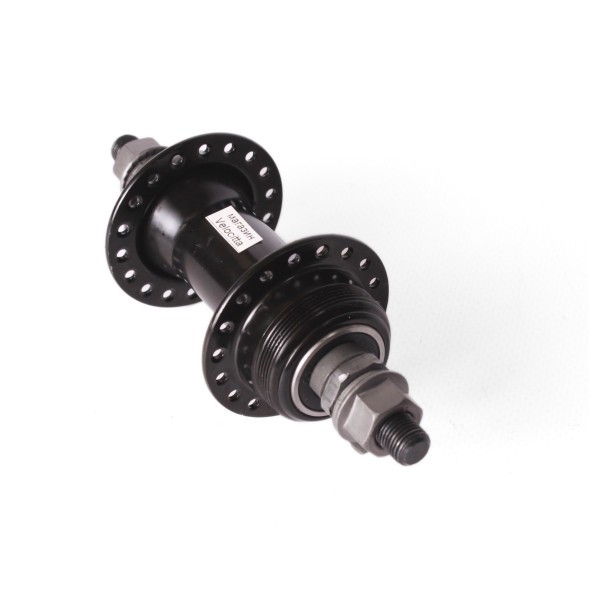 Велосипедная втулка, передняя, 140 мм, 36 отверстий, пром. подшипник, под накручивающийся тормоз, черный