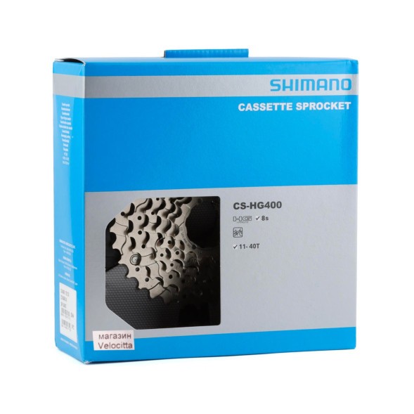 Кассета велосипедная Shimano Acera CS-HG400, 8 ск., 11-40T, черно-серебристая