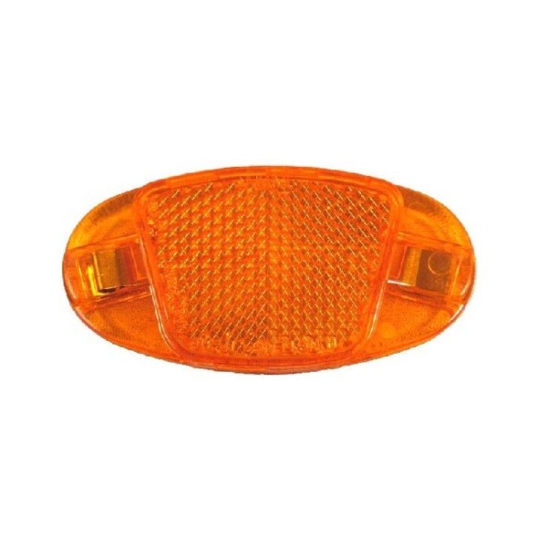 Светоотражатель Hualong HL-R12, колесный, на спицы, овал, желтый