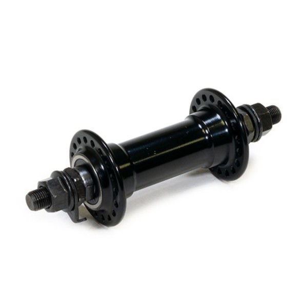 Втулка велосипедная Wang Zheng WZ-A201FB black, передняя, ось 3/8&amp;quot;х100x140 мм, под V-b, на гайках, 36 отверстий,  алюминиевая, промподшипники, Black