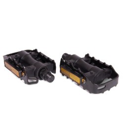 Педали PD-P802-9x16-BK, MTB, 104x80 мм, с алюминиевой рамкой, пластиковые, резьба 9/16&amp;quot;, торг. уп.