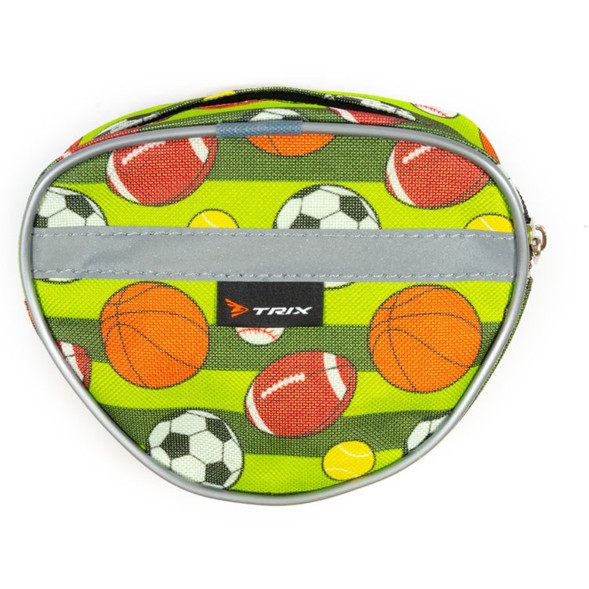 Велосумка-кормушка Trix BG-TX-036-0-YL, детская, 15х12х7см, на руль, водонепроницаемая, вставки светоотражающие, с рисунком, зеленая, вс036.015.0.0