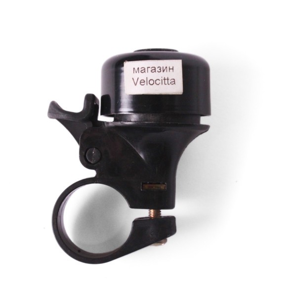 Звонок для велосипеда, ударный, металлический/пластик, черный