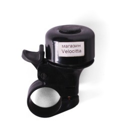 Звонок для велосипеда, ударный, металлический/пластик, черный