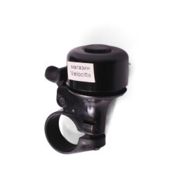 Звонок для велосипеда, ударный, металлический/пластик, черный