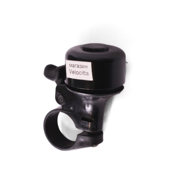 Звонок для велосипеда, ударный, металлический/пластик, черный