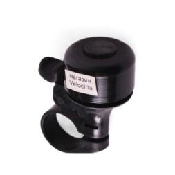 Звонок для велосипеда, ударный, металлический/пластик, черный