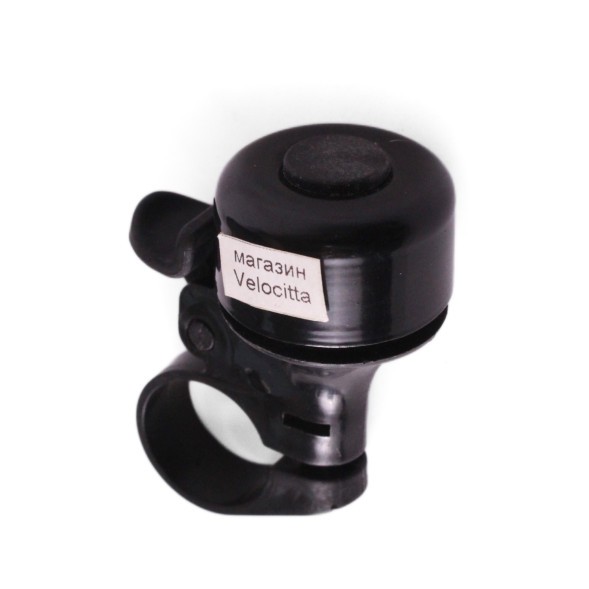 Звонок для велосипеда, ударный, металлический/пластик, черный