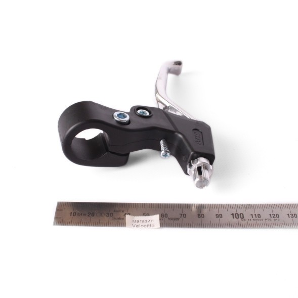 Ручки тормозные S.Shine, под 2 пальца, с отверстием, алюминий/пластик