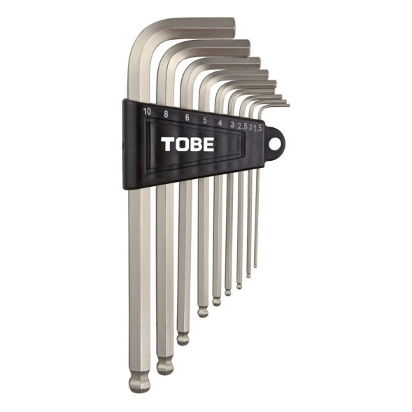 Шестигранные ключи Tobe 2134, 1.5/2/2.5/3/4/5/6/8/10 мм, B776040