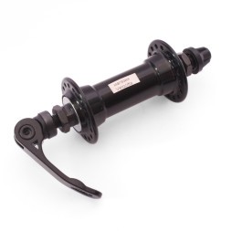 Втулка велосипедная Wang Zheng WZ-A201FQ black-32, передняя, ось 3/8"х100x108 мм, алюминий, под V-брейк, на эксцентрике, 32H, торг. уп.