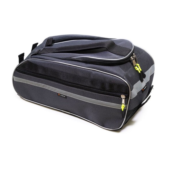 Сумка велосипедная Trix BG-TX-096-0-SL, 40х20х17 см, на багажник, 13.5 л, 2 боковых кармана, водонепроницаемая, светоотражающие вставки, вс096.040.1.1