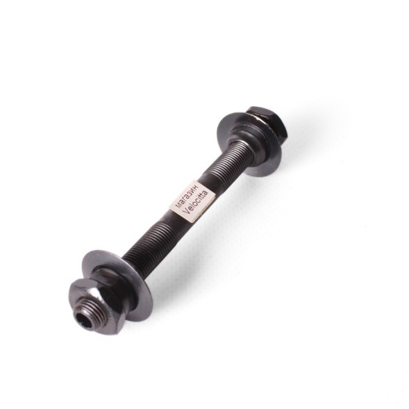 Ось передней втулки Shunfeng, 3/8&amp;quot;x108 мм, сталь, под эксцентрик, конуса с пыльниками