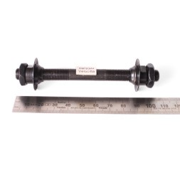 Ось передней втулки Shunfeng, 3/8"x108 мм, сталь, под эксцентрик, конуса с пыльниками