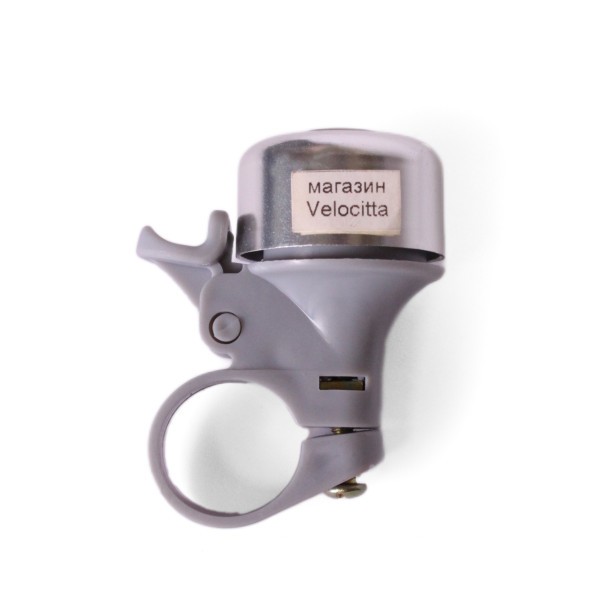 Звонок велосипедный, ударный, черно-серебристый