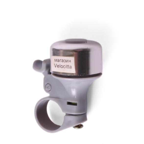 Звонок велосипедный, ударный, черно-серебристый