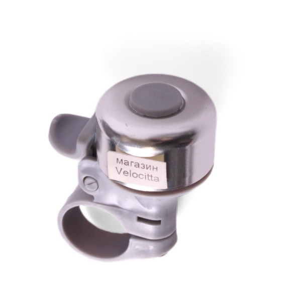 Звонок велосипедный, ударный, черно-серебристый