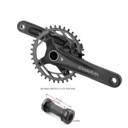 Система велосипедная Prowheel Charm, 170 мм, Narrow Wide 32T, алюминиевые шатуны , с интегрир. полым валом под Hollowtech 2, 104 BSD., с кареткой Prowheel PW-BB73 68/73 мм