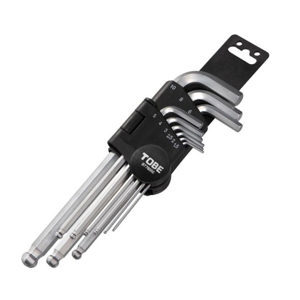 Ключи шестигранные Tobe 2131, 1.5/2/2.5/3/4/5/6/8/10 мм, B776050