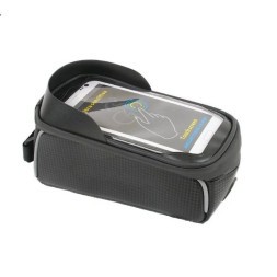 Велосумка Klonk 11611 , на раму, с отделением для смартфона, черный/серый