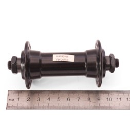 Втулка передняя Wang Zheng WZ-A201FQ black, алюминий, под V-br, с эксцентриком, 36 отверстий, ось 3/8"х100x108 мм, б/уп.