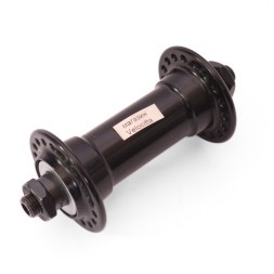 Втулка передняя Wang Zheng WZ-A201FQ black, алюминий, под V-br, с эксцентриком, 36 отверстий, ось 3/8"х100x108 мм, б/уп.