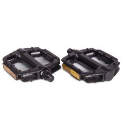 Велопедали PD-P817-1x2-BK, Platform, алюминиевые, 107x98 мм, резьба 1/2&amp;quot;, с шипами, б/уп.