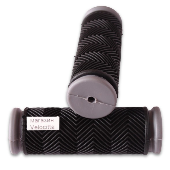 Ручки на руль для велосипеда, 90 мм, серые